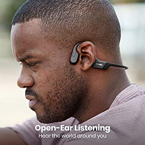 aftershokz aeropex mini Auriculares Bluetooth de conducción ósea, Perdida auditiva, auriculares abiertos con micrófono con cancelación de ruido, auriculares inalámbricos para trabajo, aprendizaje, correr, conducir (profesional)