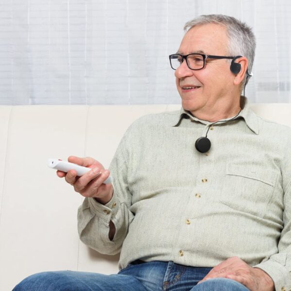 venta Audífonos de conducción ósea con amplificador para conversaciones, adultos mayores, ver tv sistema plegable