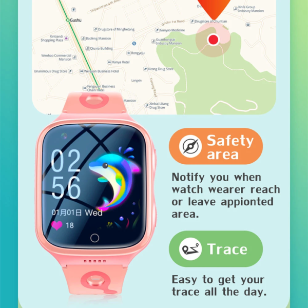 Reloj GPS Seguimiento niños Emergencias Rastreador Personal Tracker Botón SOS discapacidad colegio seguridad
