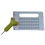 Regleta Braille 2en1 y Guía Firmar en Aluminio Tamaño tarjeta de bolsillo Ciegos escritura 4x12 discapacidad visual