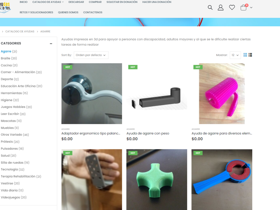 catalogo ayduas diseños ayudas para todos 3d