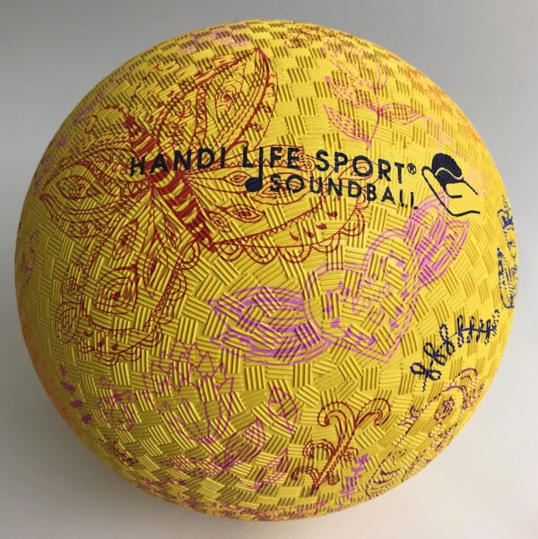 Balón sonoro inflable Pelota con sonido y textura discapacidad visual terapia rehabilitación