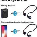 Diadema Conducción Ósea Micrófono Inalámbrico amplificador ayuda pérdida auditiva adulto mayor HUHD