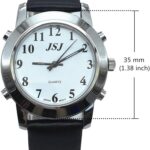 Reloj JSJ Parlante para ciegos, adultos mayores y baja visión, números en alto contraste + dice la hora en voz alta