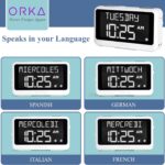 Reloj despertador ORKA habla en español para ciegos, graba recordatorios pastillas Alzheimer demencia adulto mayor