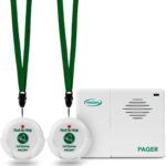 Timbre de emergencia Portable SOS con 2 pulsadores para cuidadores discapacidad adulto mayor pacientes