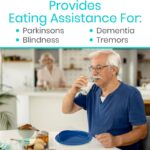 Plato evita derrames alimentación comer discapacidad adulto mayor Parkinson demencia pacientes temblores