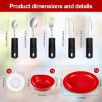 Kit utensilios platos y cucharas alimentación comer discapacidad adulto mayor Parkinson demencia pacientes temblores