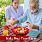 Kit utensilios platos y cucharas alimentación comer discapacidad adulto mayor Parkinson demencia pacientes temblores