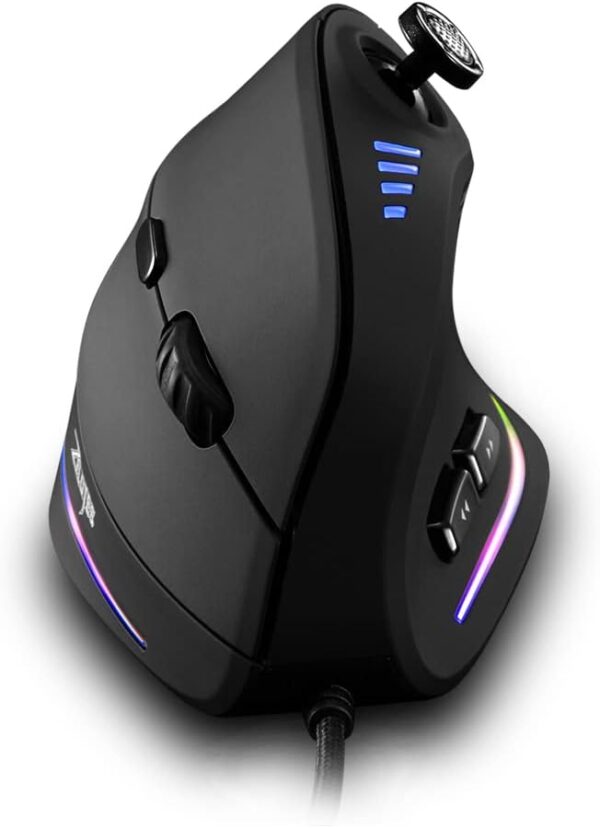 Mouse Zelotes Ratón vertical con Joystick y 11 botones programables Discapacidad accesibilidad