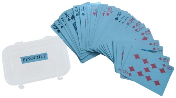 2 Naipes de Cartas Pinochle con braille Baja visión ciegos