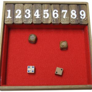 Shut The Box juego con Braille y relieve para personas con Baja visión ciegos