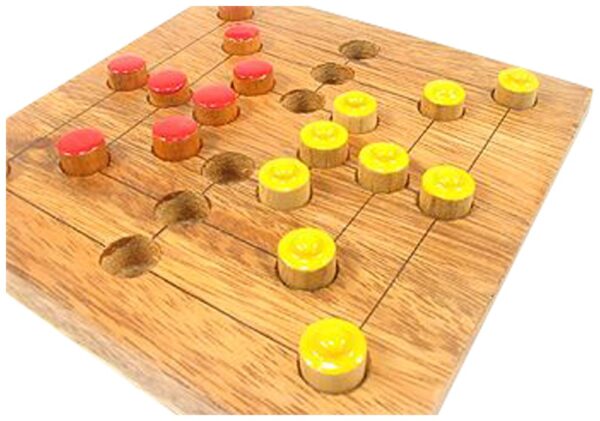 Juego de mesa Molino Nine Men's Morris con relieve para personas con Baja visión ciegos