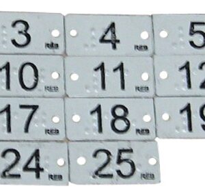 Etiquetas Braille con números para identificar la ropa Discapacidad visual