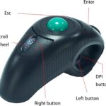 Mouse TrackBall de mano YUMQUA Y-10W inalámbrico 2.4 GHz Discapacidad accesibilidad
