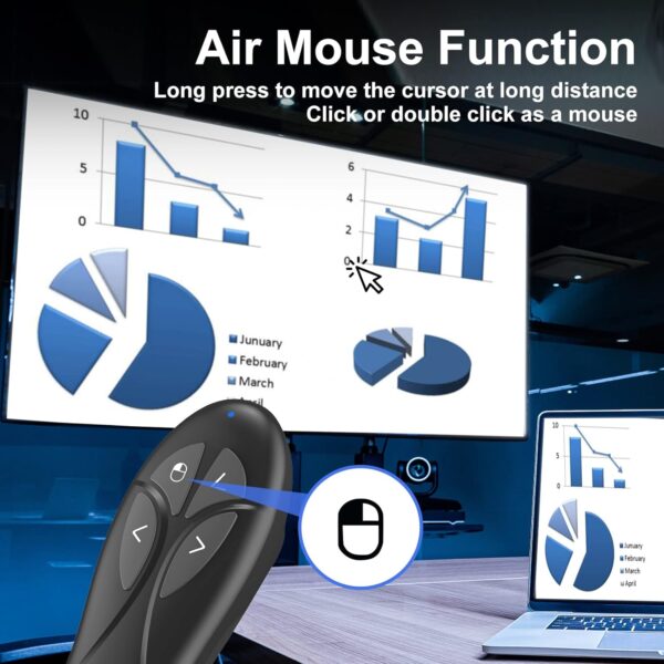 Mouse MIPREZT AirMouse mueve el puntero en el aire como varita mágica inalámbrico Discapacidad accesibilidad