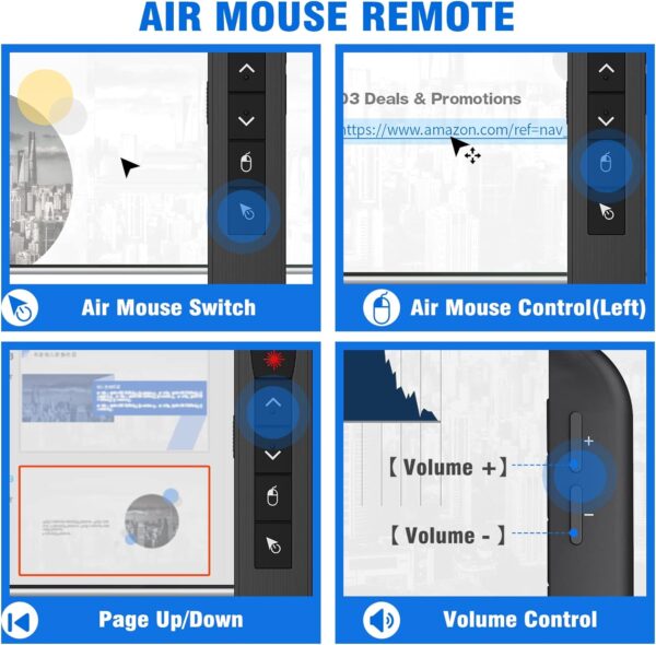 Mouse AirMouse tipo varita mágica inalámbrico movimientos en el aire Discapacidad accesibilidad