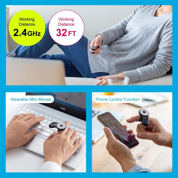 Mouse de anillo SANWA Bluetooth recargable Discapacidad accesibilidad