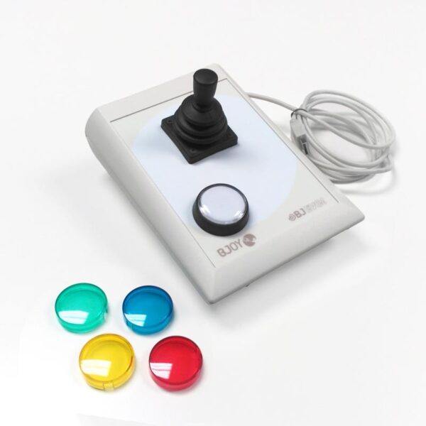 Mouse BJOY STICK-A-LITE y STICK-C-LITE Control por Joystick botón grande y conectores para switches pulsadores externos